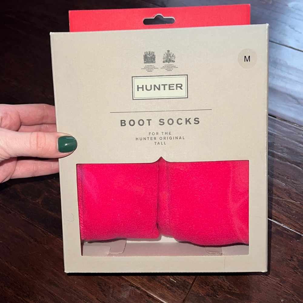 NEW bright pink Hunter boot socks